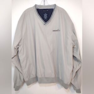 Devon & Jones men's beige pull over jacket size (2XL)